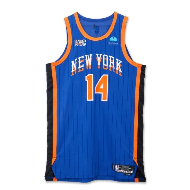 View full screen - View 1 of Lot 70. Dmytro Skapintsev ‘Rookie Debut’ New York Knicks 2023-2024 Game Worn City Edition Jersey .