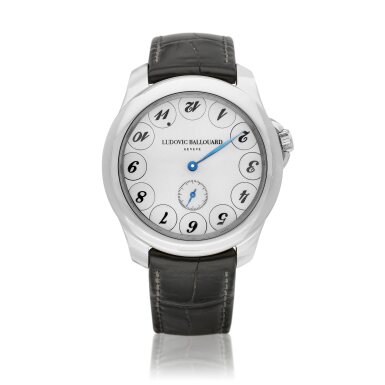 View full screen - View 1 of Lot 8053. Upside Down | A platinum jumping hour wristwatch, Circa 2018 | Upside Down | 鉑金跳時腕錶,約2018年製.