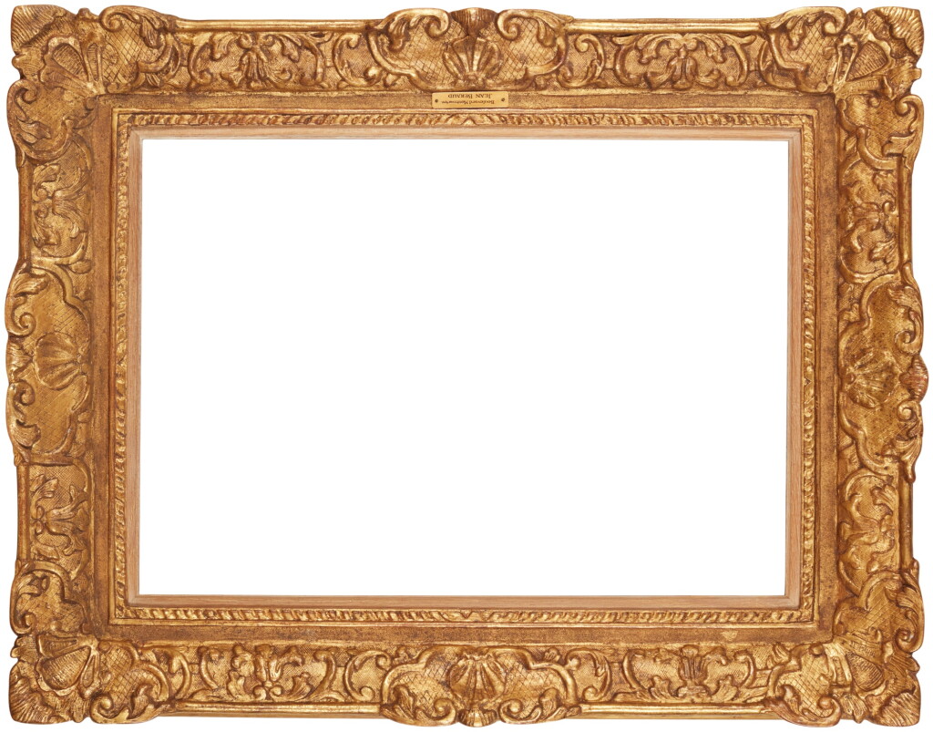 View full screen - View 1 of Lot 21. A Louis XIV carved giltwood frame.