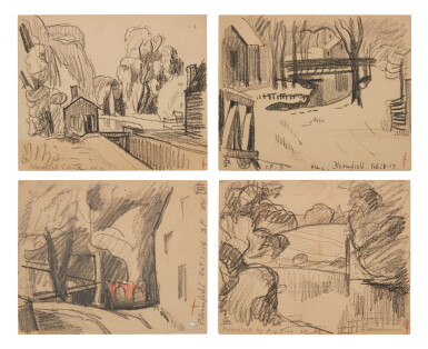 View full screen - View 1 of Lot 36. Untitled (Bloomfield); View of Canal From the Top of Plane; Private Road from Belleville Avenue; Untitled (Brookdale, New Jersey): A Group of Four Works.