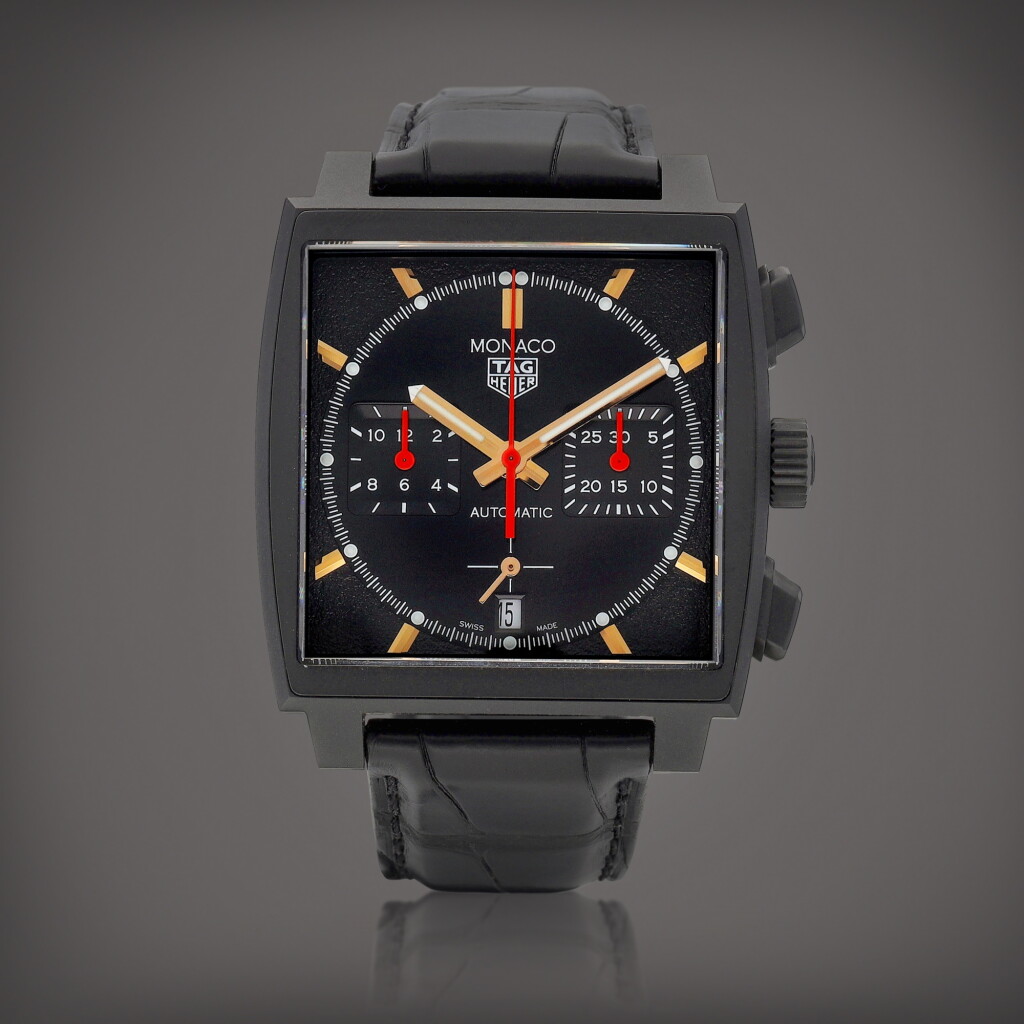 View full screen - View 1 of Lot 8905. Monaco Dark Lord, Reference CBL2180.FC6497 | A special edition DLC-coated titanium chronograph wristwatch with date, Circa 2022 | 泰格豪雅 | 摩納哥系列 “Dark Lord" 型號CBL2180.FC6497 | 特別版DLC塗層處理鈦金屬計時腕錶,備日期顯示,約2022年製.