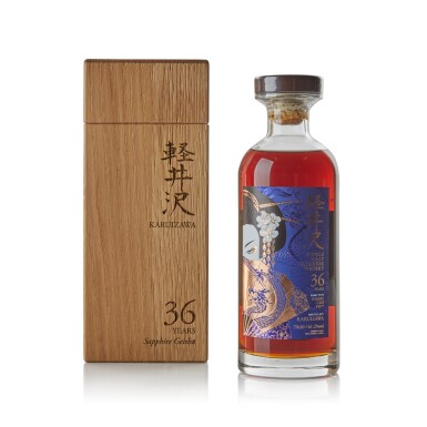 View full screen - View 1 of Lot 209.  Karuizawa Sapphire Geisha 36 Year Old Cask #5077 61.2 abv NV .