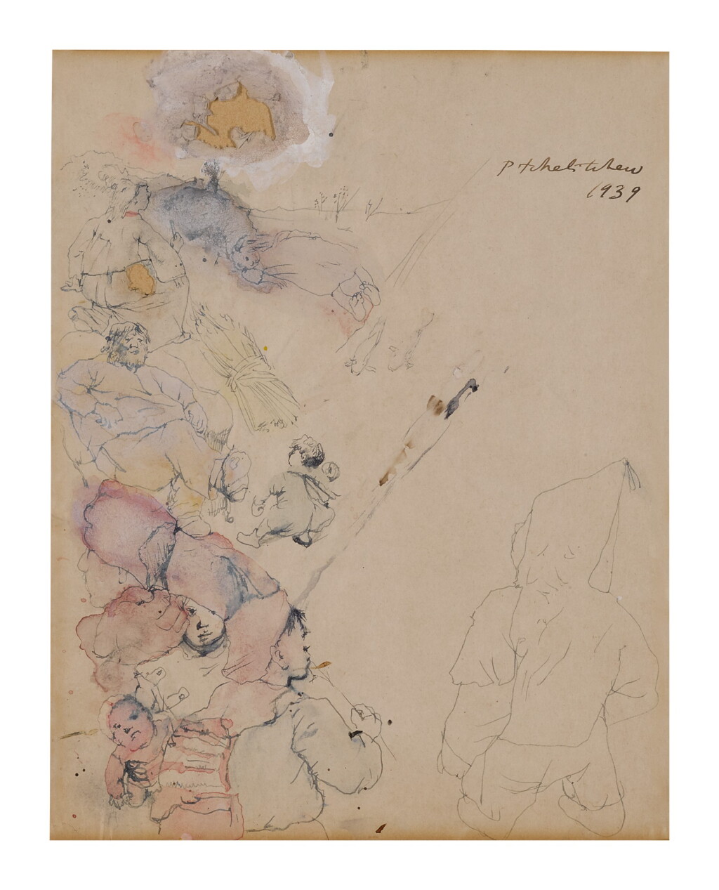 View full screen - View 1 of Lot 56. PAVEL TCHELITCHEW | LEAF CHILDREN (STUDY FOR "HIDE-AND-SEEK").