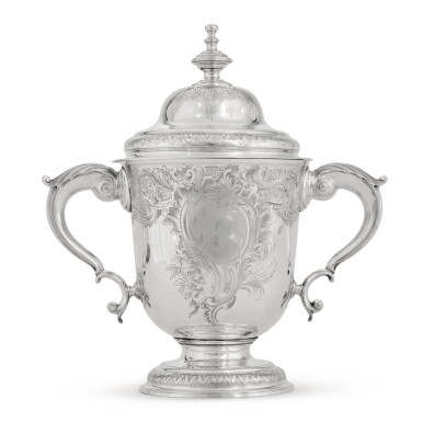 View full screen - View 1 of Lot 20. A George II silver cup and cover, Thomas Whipham, London, 1746.