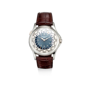 View full screen - View 1 of Lot 353. PATEK PHILIPPE | REFERENCE 5110, A PLATINUM WORLDTIME WRISTWATCH, MADE IN 2004.