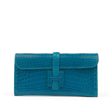 View full screen - View 1 of Lot 36. Blue Izmir Shiny Niloticus Crocodile Jige Elan 29, 2016.
