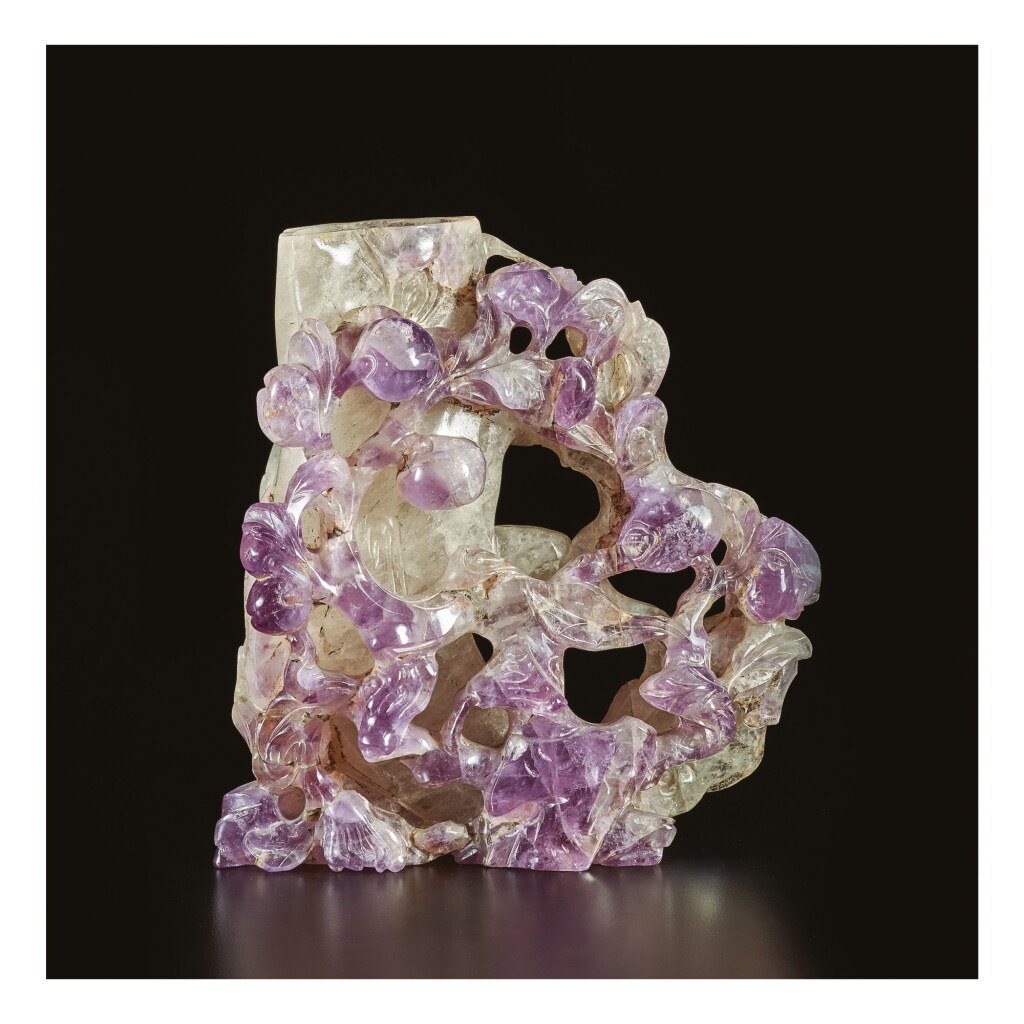 View full screen - View 1 of Lot 666. AN AMETHYST 'SANDUO' VASE, QING DYNASTY, 19TH CENTURY.