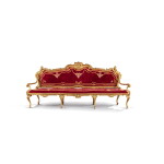 Paire de canapés en bois redoré, Gênes, vers 1740-1744