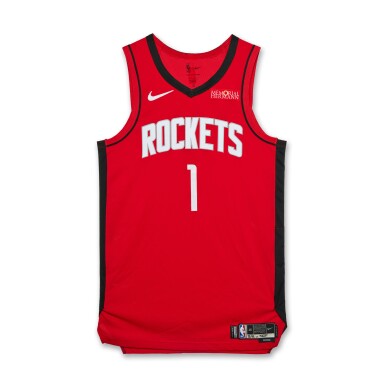 View full screen - View 1 of Lot 143. Amen Thompson Houston Rockets 2024-2025 Game Worn Icon Edition Jersey | Double-Double.