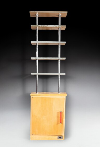 View full screen - View 1 of Lot 112. Bookcase, the handles by Jean-Claude Farhi, special commission.