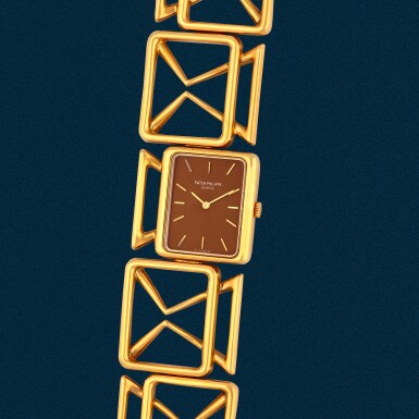 View full screen - View 1 of Lot 10. Reference 4239/1J | A yellow gold bangle watch | Circa 1976.