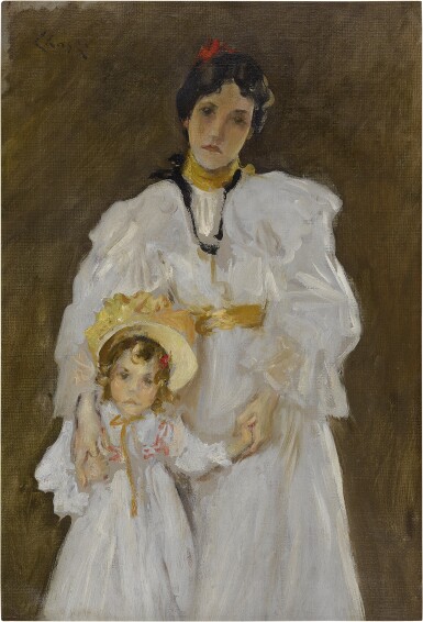 View full screen - View 1 of Lot 774. Double Portrait: A Sketch (Sketch for the Portrait of Mother and Child).