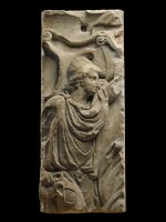 A Roman Marble Sarcophagus Relief Fragment, circa 180 A.D.