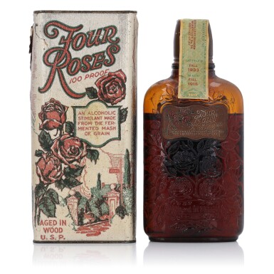 View full screen - View 1 of Lot 695. Four Roses George T. Stagg 17 Year Old 100 Proof 1916 (1 Bottle Pint).
