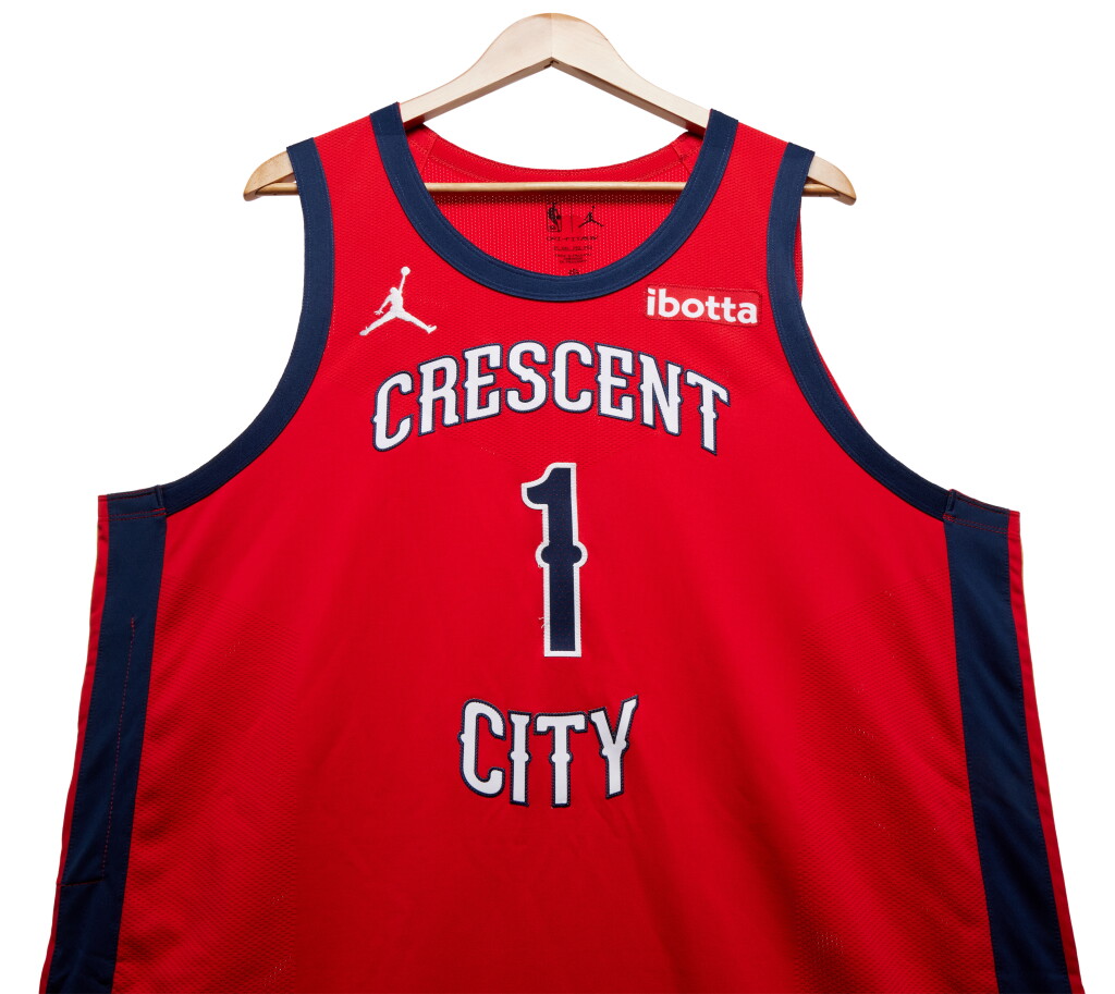 View full screen - View 1 of Lot 77. Zion Williamson New Orleans Pelicans 2023-2024 Game Worn Statement Edition Jersey.