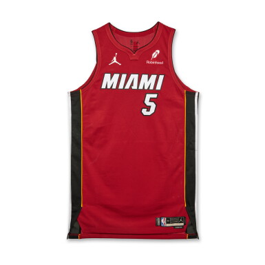 View full screen - View 1 of Lot 132. Nikola Jović Miami Heat 2025 NBA Playoffs Eastern Conference Round 1 Game Worn Statement Edition Jersey | Game 1 .