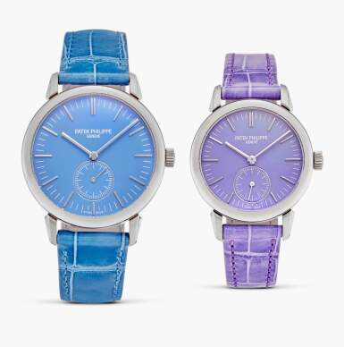 View full screen - View 1 of Lot 61. References 6127G-010 Calatrava & 7127G-010 Calatrava 'Tokyo Edition' | A pair of limited edition white gold wristwatches, Made exclusively for the Patek Philippe Watch Art Grand Exhibition Tokyo, Circa 2022.