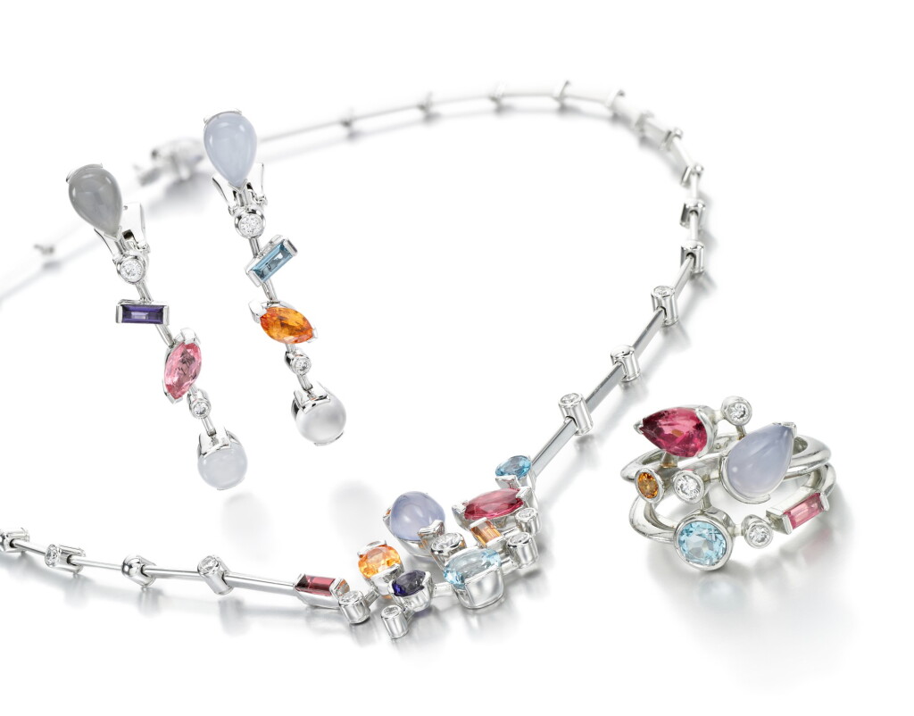 View full screen - View 1 of Lot 30. GEM SET AND DIAMOND PARURE, 'MELI MELO', CARTIER.