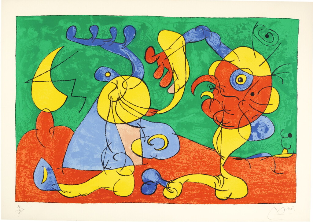 View full screen - View 1 of Lot 92. JOAN MIRÓ | SUITES POUR UBU ROI (PLATE XXI) (MOURLOT 412, SEE CRAMER BOOKS 107).