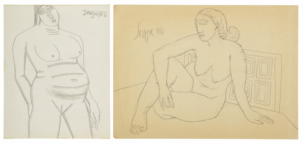 View full screen - View 1 of Lot 1812. FRANCIS NEWTON SOUZA | UNTITLED (SET OF TWO).