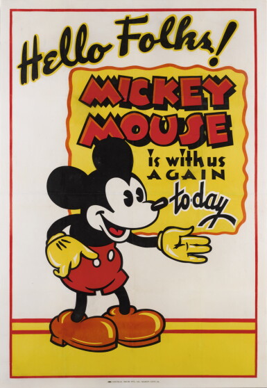 View full screen - View 1 of Lot 1. Mickey Mouse poster, early 1930s, US.