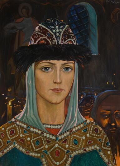 View full screen - View 1 of Lot 157. ILYA SERGEEVICH GLAZUNOV | EUDOXIA OF MOSCOW, FROM THE KULIKOVO FIELD SERIES.