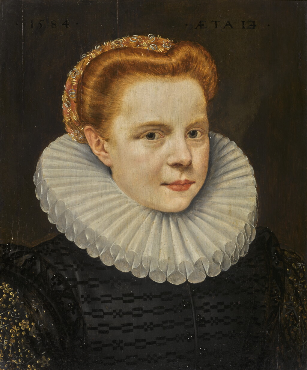 View full screen - View 1 of Lot 88. FOLLOWER OF FRANS POURBUS THE YOUNGER | Bust-length portrait of a young lady.
