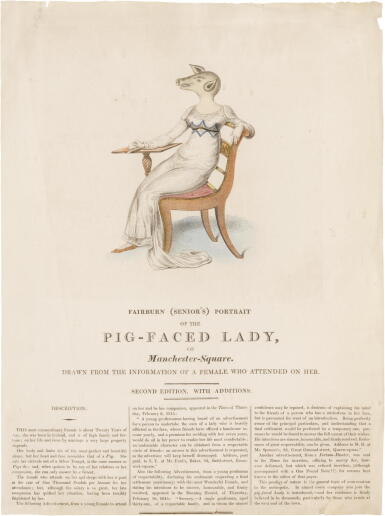 View full screen - View 1 of Lot 493. (Pig-Faced Lady, English) | The Enduring Legend of the Reclusive Pig-Faced Lady .