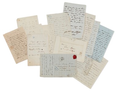 View full screen - View 1 of Lot 46. 18 lettres à Ludovic Vitet, 1829-1859, évoquant notamment "Hernani" ou "Marion de Lorme".