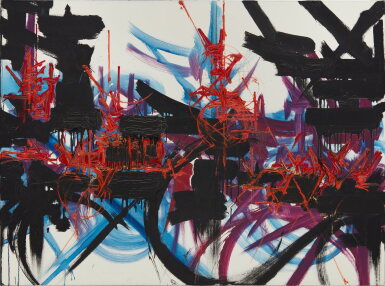 View full screen - View 1 of Lot 26. Georges Mathieu 喬治・馬修 | Valse Bleue 藍色華爾茲.