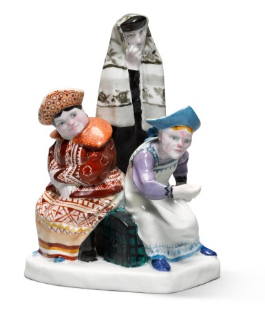 View full screen - View 1 of Lot 178. ‘Kumushki’: a Soviet porcelain group, State Porcelain Factory, Petrograd, 1929.