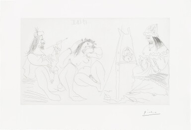 View full screen - View 1 of Lot 783. Raphaël et la Fornarina. VII: Le Pape est là, assis, from the 347 Series.