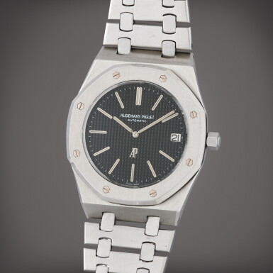 View full screen - View 1 of Lot 108. Royal Oak 'A-Series Jumbo', Reference 5402ST | A stainless steel wristwatch with date and bracelet | Circa 1974.