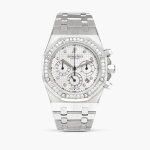 Royal Oak QE II Cup 2003 | A limited edition white gold and diamond-set chronograph wristwatch with date and bracelet, Made to commemorate the Queen Elizabeth II Cup, Circa 2003