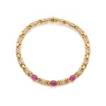 Ruby and diamond necklace