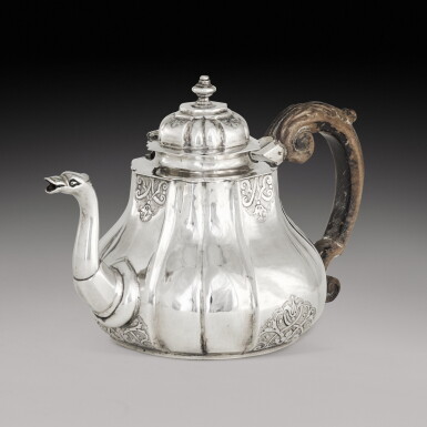 View full screen - View 1 of Lot 434. A Swiss silver teapot, Peter Falkeisen, Basel, circa 1730.