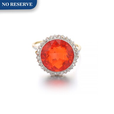 View full screen - View 1 of Lot 1139. Opal and diamond ring.