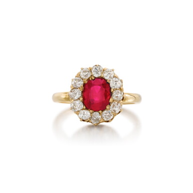 View full screen - View 1 of Lot 70. Ruby and Diamond Ring .