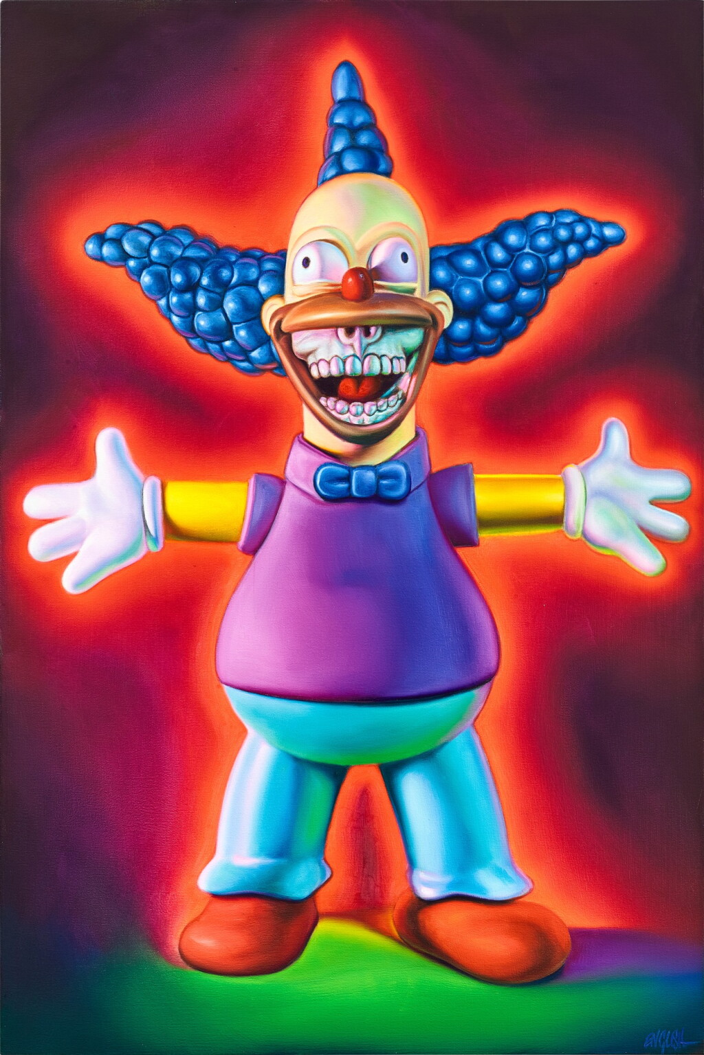 View full screen - View 1 of Lot 175. Ron English | Krusty Grin 小丑微笑.