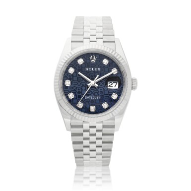 View full screen - View 1 of Lot 8151. DateJust, Reference 126234 | A stainless steel and diamond-set wristwatch with date and bracelet, Circa 2021 | 勞力士 | DateJust 型號126234 | 精鋼鑲鑽石鏈帶腕錶,備日期顯示,約2021年製.