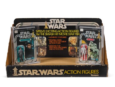 全螢幕檢視 - 查看472 STAR WARS FIGURES AND A DISPLAY BIN WITH ITS HEADER AND INSERT, US, 1978的1