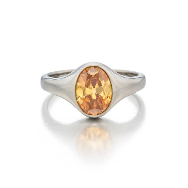 View full screen - View 1 of Lot 312. Fancy Deep Brownish Yellow Diamond Ring.