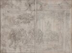 A preparatory study for an allegorical thesis with the coat of arms of Pope Clement IX (Rospigliosi, 1667-1669)