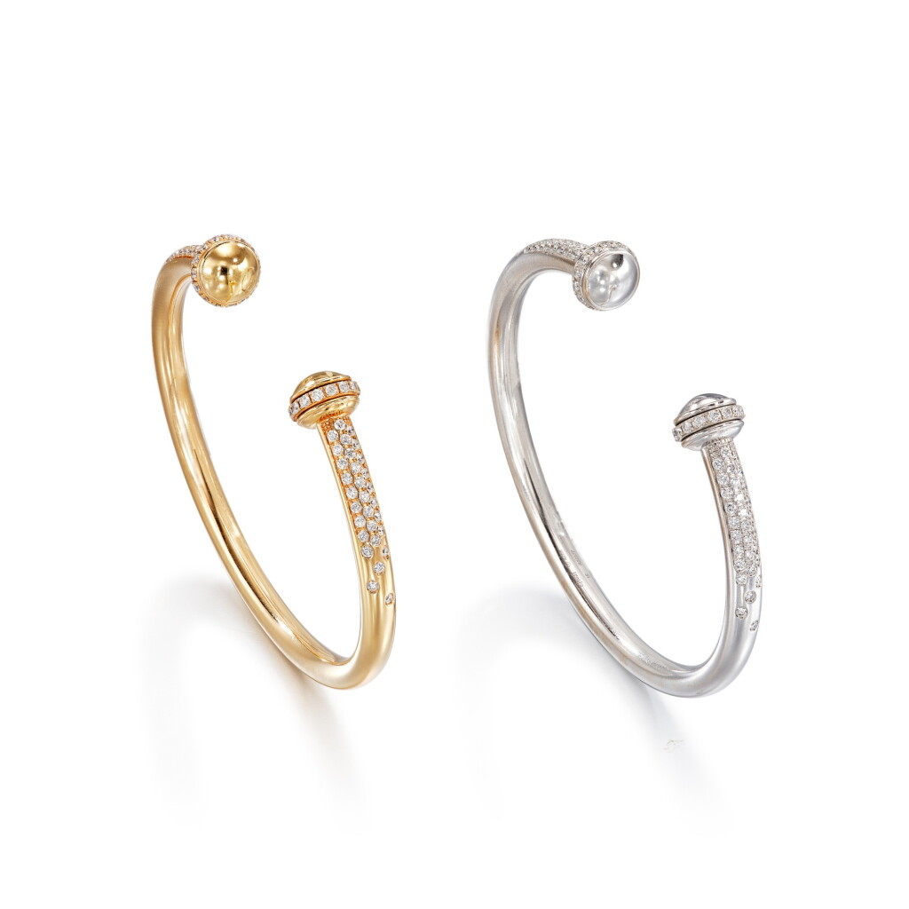 View full screen - View 1 of Lot 2857. ‘Possession’ Two Diamond Bangles | 伯爵 | ‘Possession’ 鑽石 手鐲一組兩隻 .