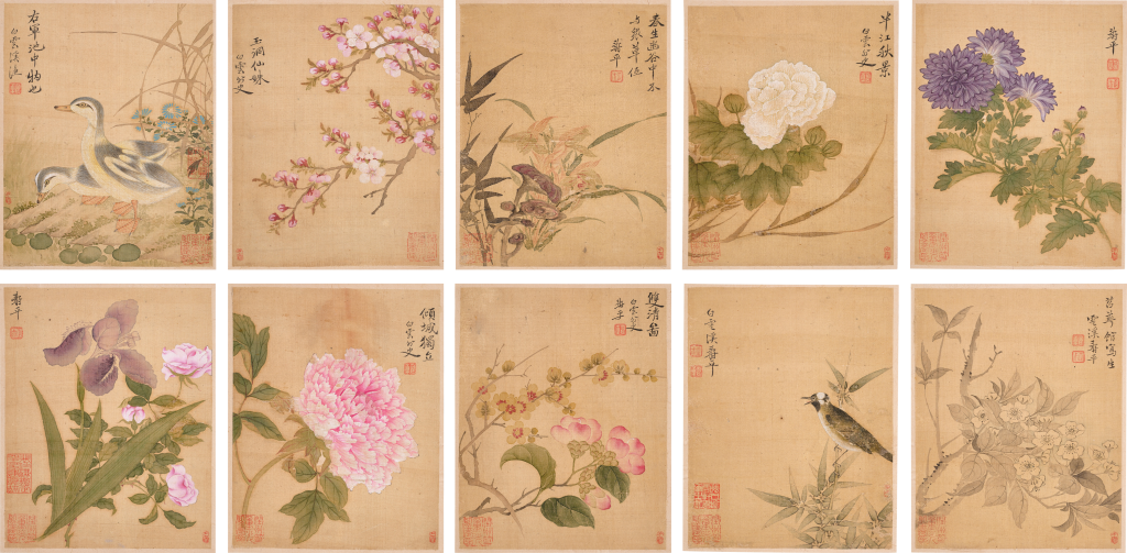 View full screen - View 1 of Lot 3015. 惲壽平 花卉圖|Yun Shouping, Flowers.