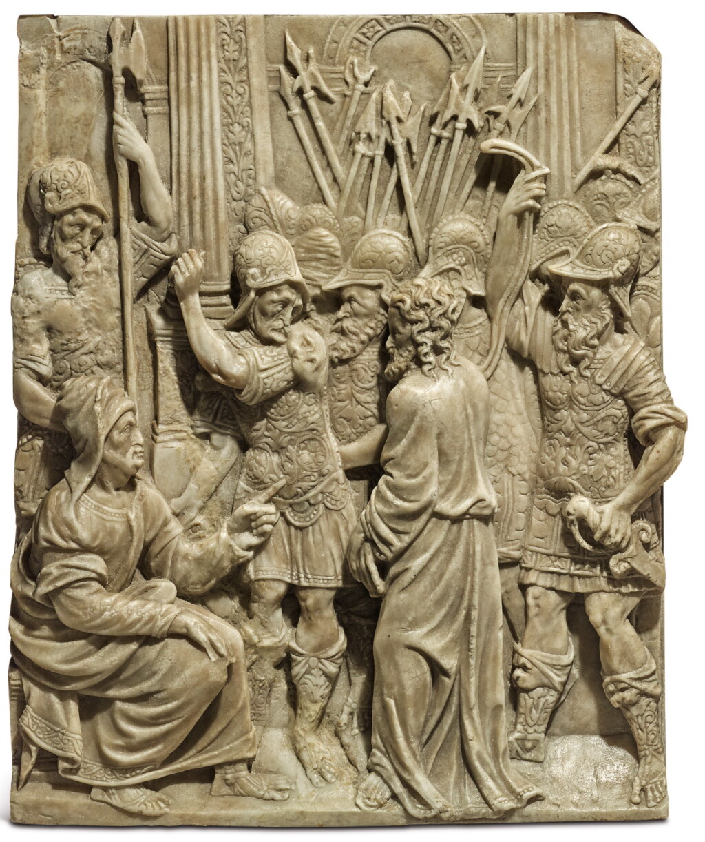View full screen - View 1 of Lot 161. NETHERLANDISH, PROBABLY MALINES | THE MOCKING OF CHRIST.