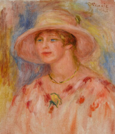 View full screen - View 1 of Lot 84. PIERRE-AUGUSTE RENOIR | PORTRAIT DE LYDIA AUDIBERT.