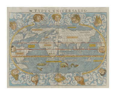 View full screen - View 1 of Lot 5. Munster, Sebastian | The famous Discovery-era world map.