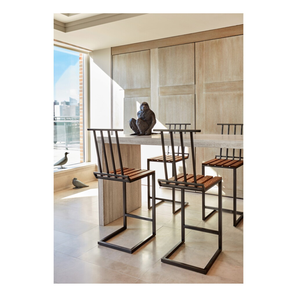 View full screen - View 1 of Lot 99. Set of Four "C" Bar Stools.