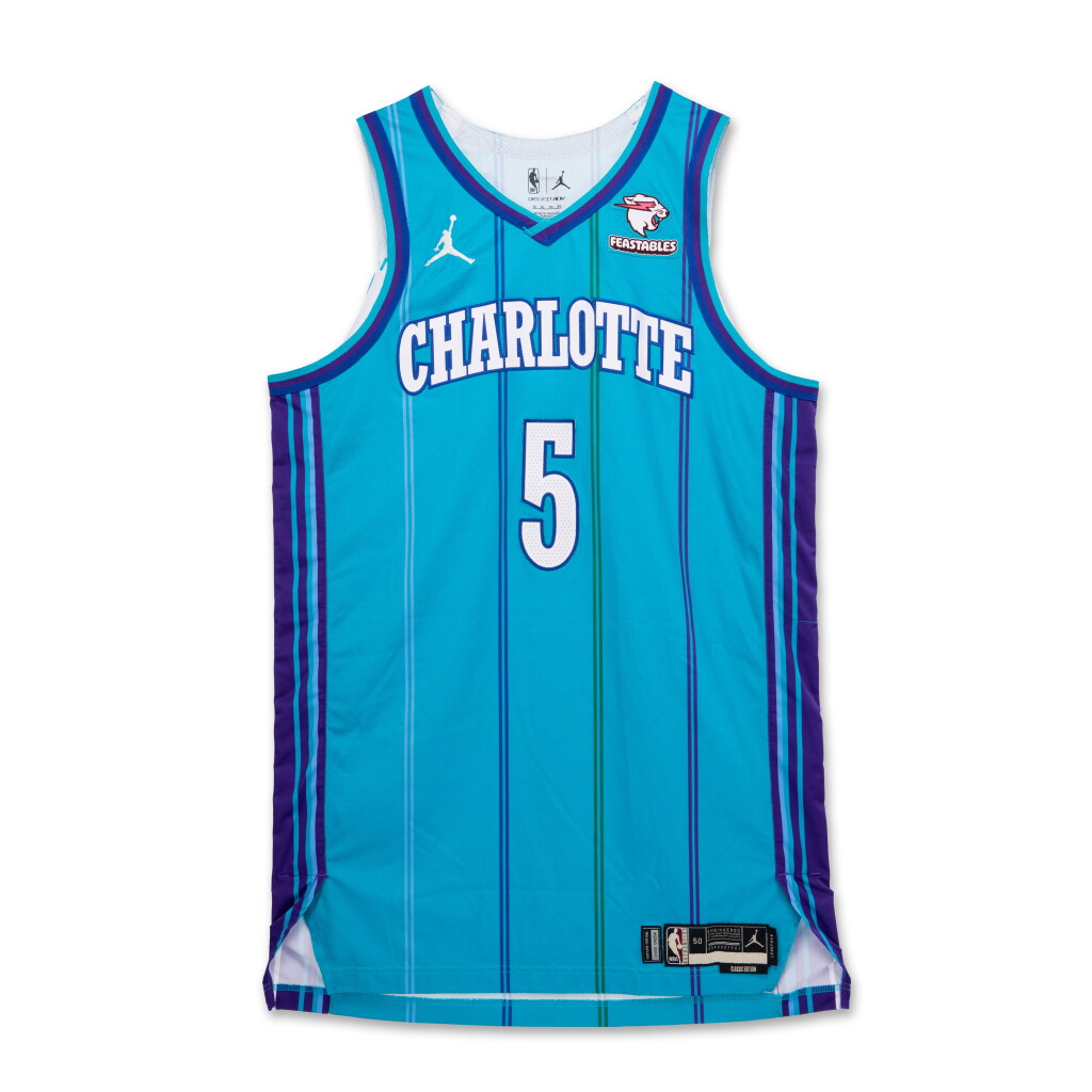 View full screen - View 1 of Lot 157. Mark Williams Charlotte Hornets 2023-2024 Game Worn Classic Edition Jersey .